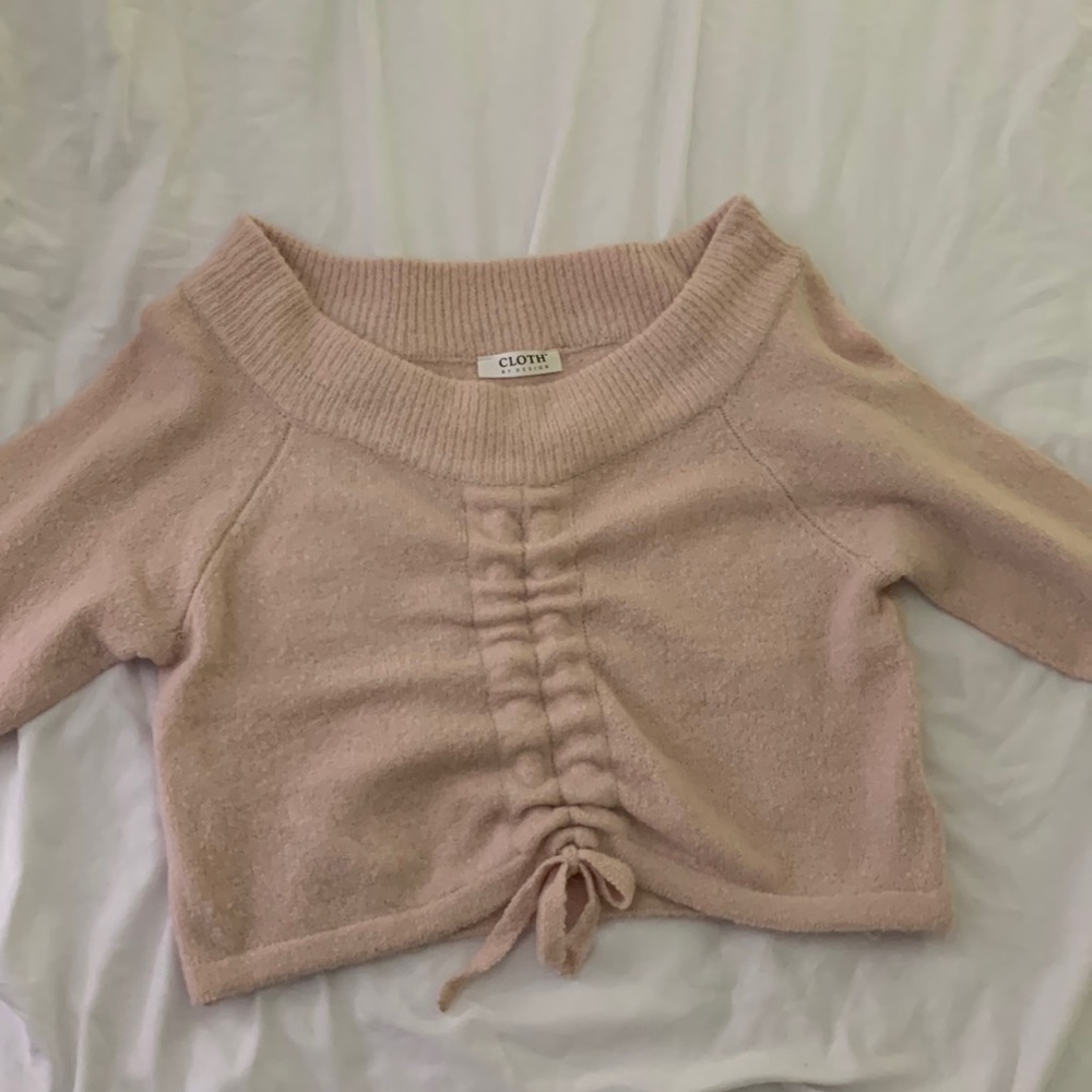 Cloth by Design off the shoulder knit long sleeve